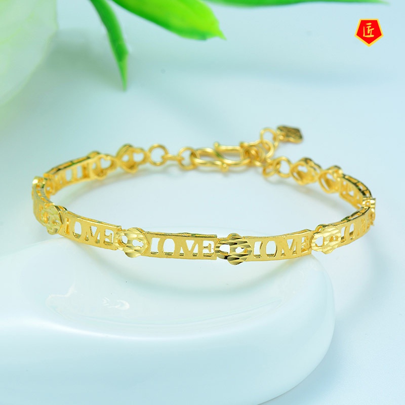 [Ready Stock]Fashion Personalized Love Letter Bracelet for Women