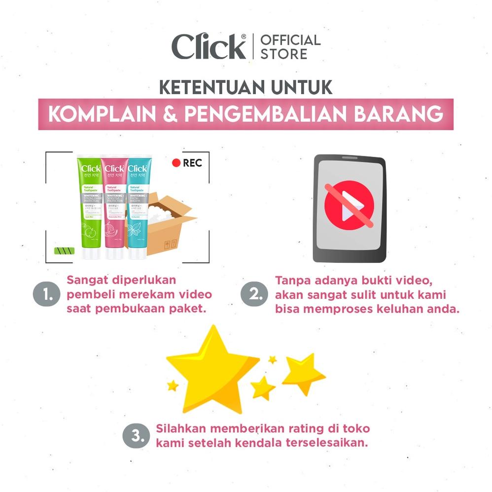 Click Natural Toothpaste Whitening + Bacteria Fighter