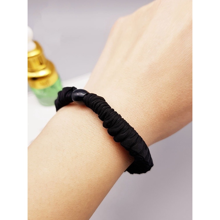 1 Pcs Ikat Rambut Wanita Polos Hitam Casual Simple Fashion Model Gelang