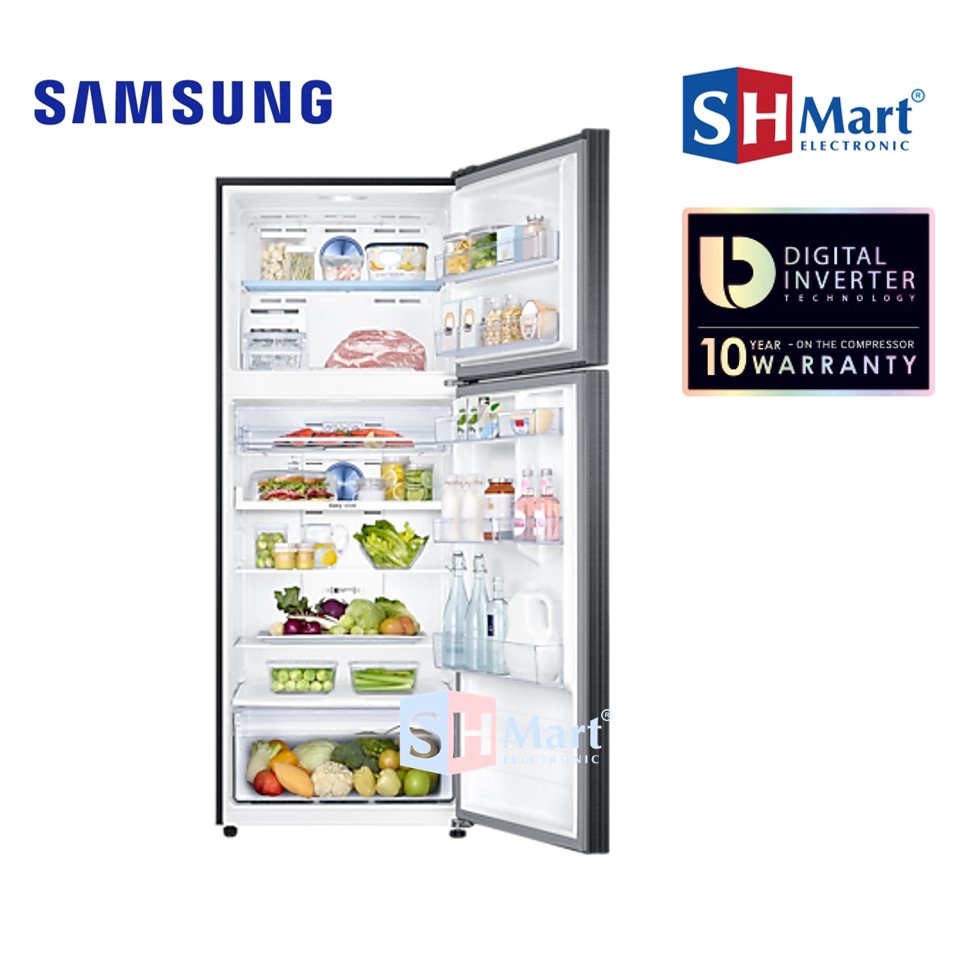 SAMSUNG KULKAS INVENTER 2 PINTU RT46K6231BS RT46K HEMAT LISTRIK WARNA BLACK STAINLESS (MEDAN)