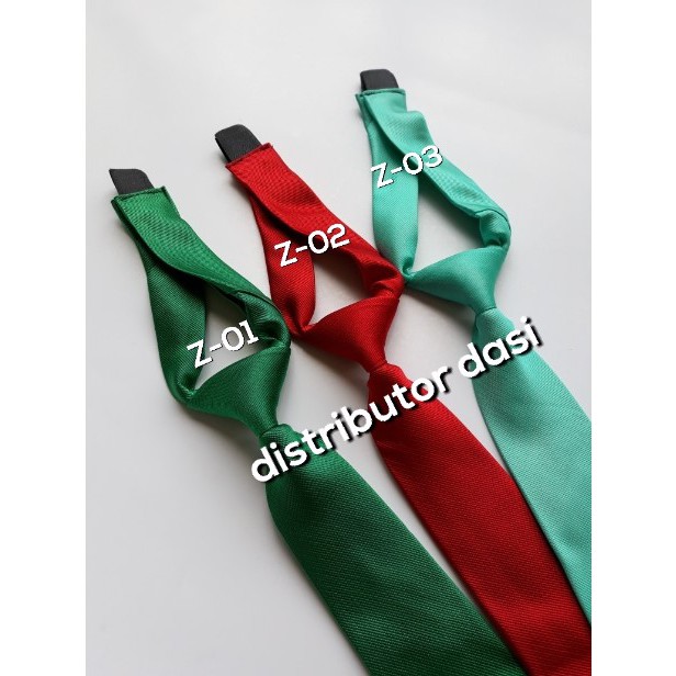 Dasi instant salur halus langsung pakai kretekan 3 inch tempel