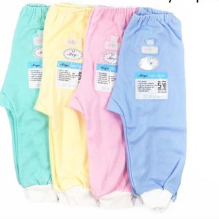 4pcs Celana  PANJANG  bayi  MIYO salur Polos newborn 3  6m 