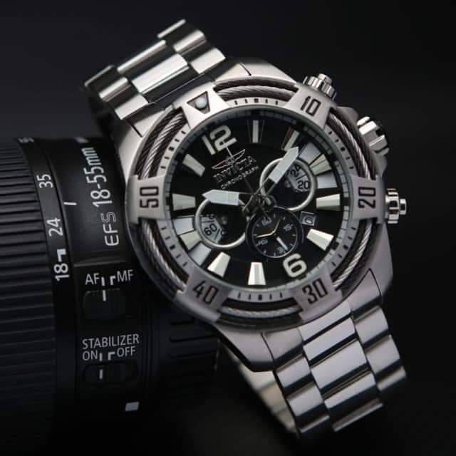 JAM TANGAN RANTAI PRIA INVICTA SUPER 5,5CM