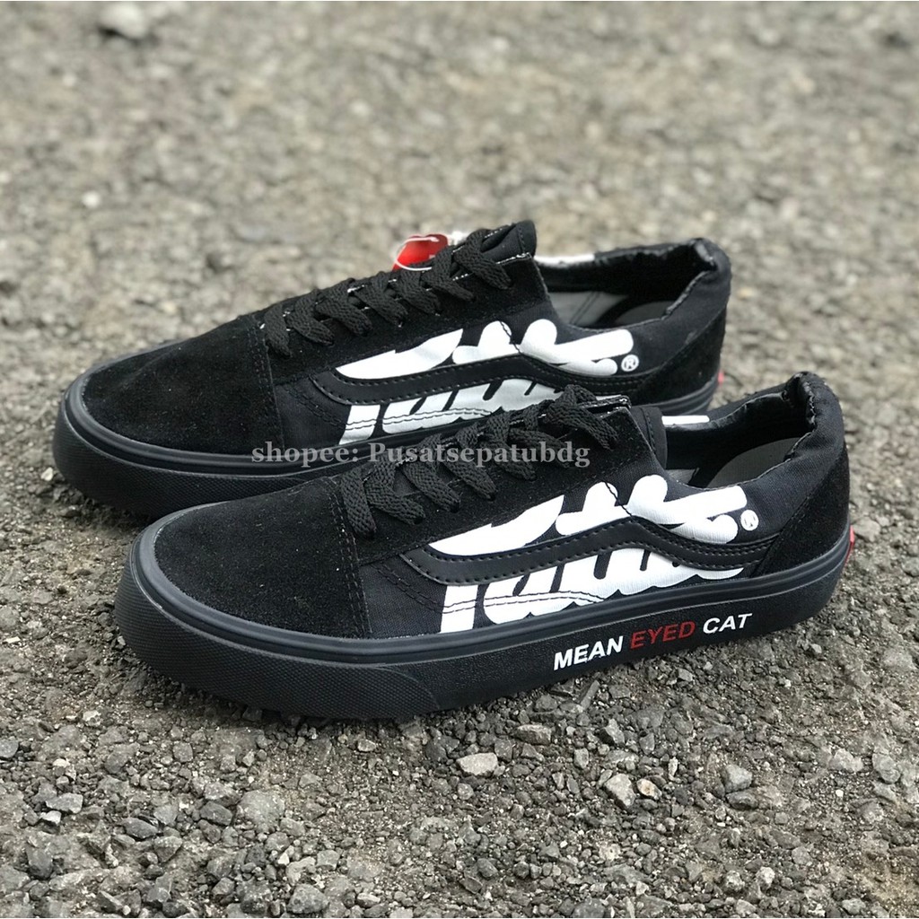 SEPATU VANS OLDSKOOL PATTA FULL BLACK DT LIMITED EDITION