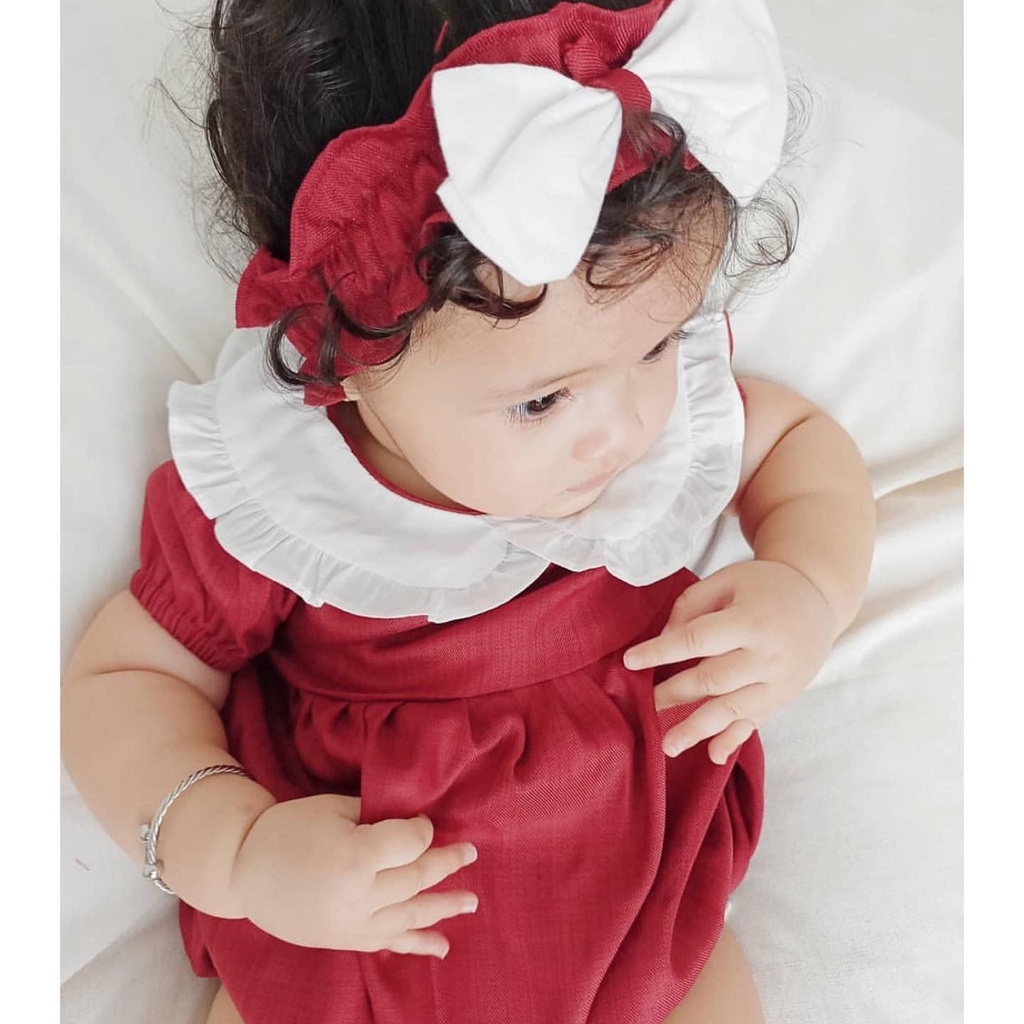 SHAHIA CELLY ROSA JUMPER SET Baju Bandana Sepatu Pergi Lucu Fashion Anak Bayi Perempuan Cewek Terbaru Terlaris