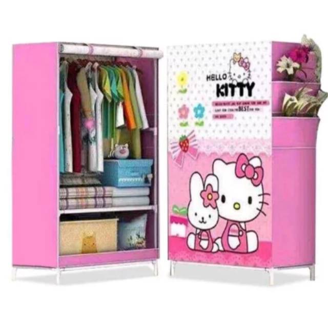 EM LEMARI Pakaian Panoramic motif Kitty Melody Patern Wardrobe