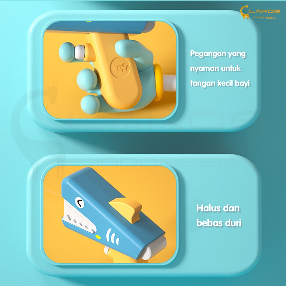 LAKOE Pistol air mainan anak bentuk hiu tembakan mainan air anak water gun