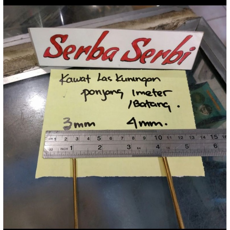 (/BATANG KAWAT LAS KUNINGAN) Kawat las kuningan pjng 1meter