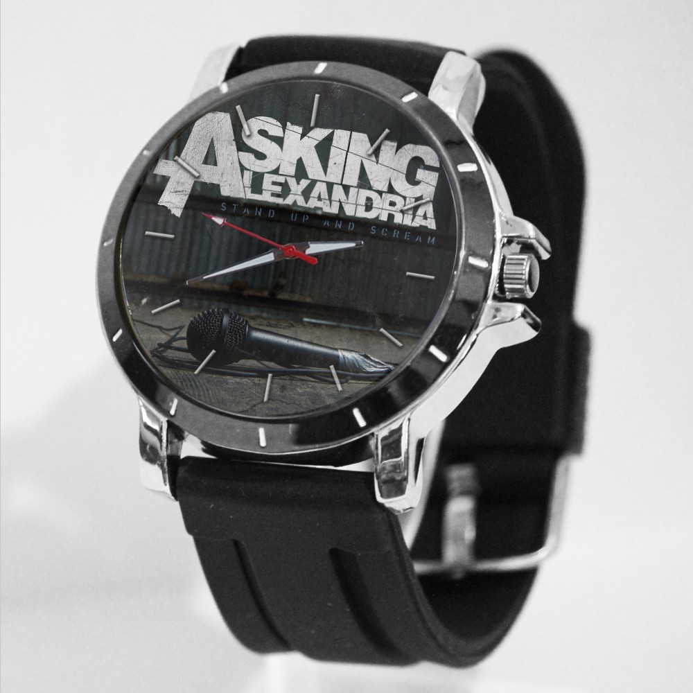 Jam Tangan Rubber Custom Pria dan Wanita Asking Alexandria Band
