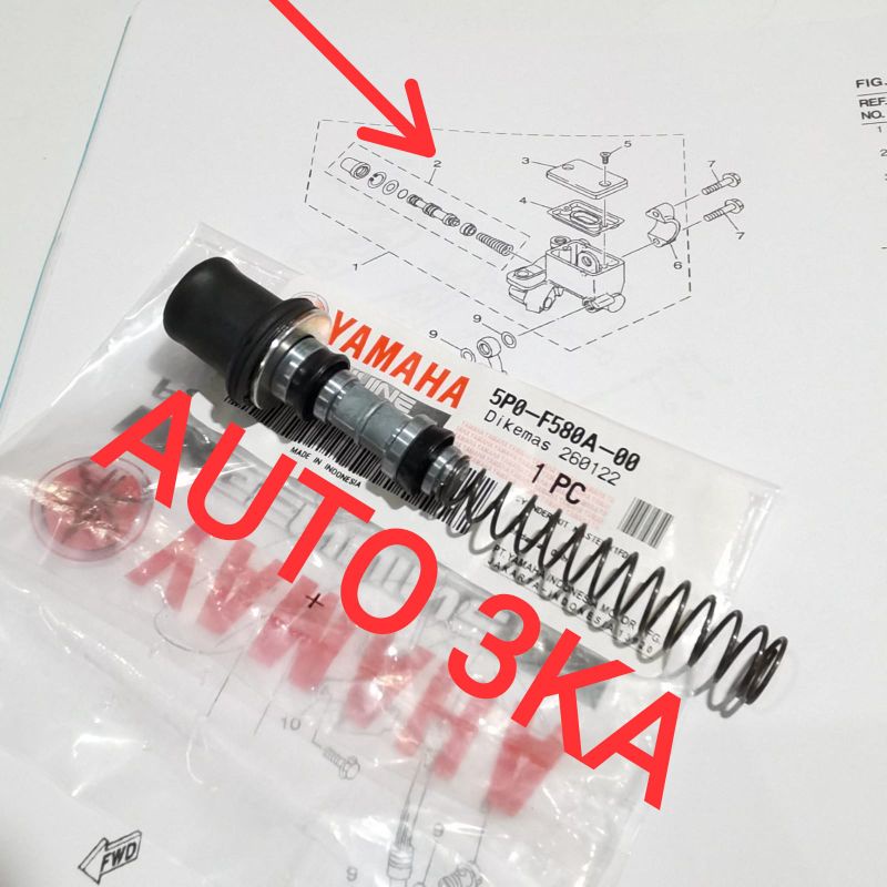 SEAL SIL MASTER REM ATAS RX KING RXKING MX KING JUPITER VEGA F1ZR ORIGINAL 5P0-F580A-00 5CG-W0041-00