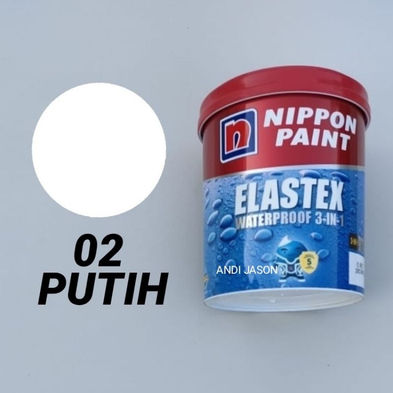 CAT ELASTEX WATERPROOF 3 IN 1 KEMASAN 1KG NO 02 WHITE