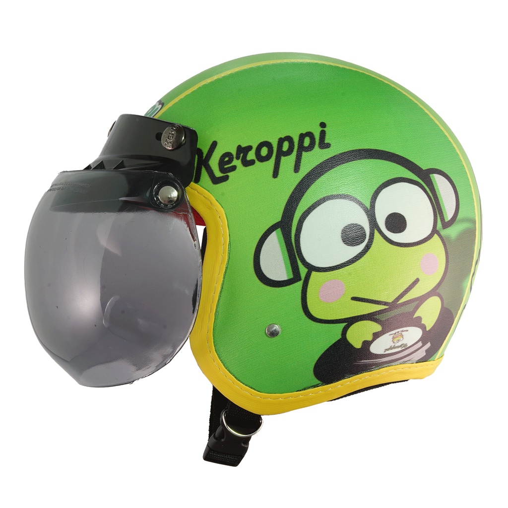 Helm Anak Bogo 2 3 4 5 6 Tahun Retro Junior Cowok Keren Motif Keropi