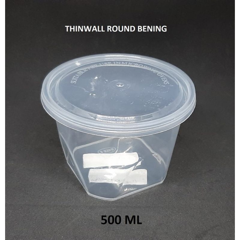 Thinwall round bening 500 ml ( 25 pc )