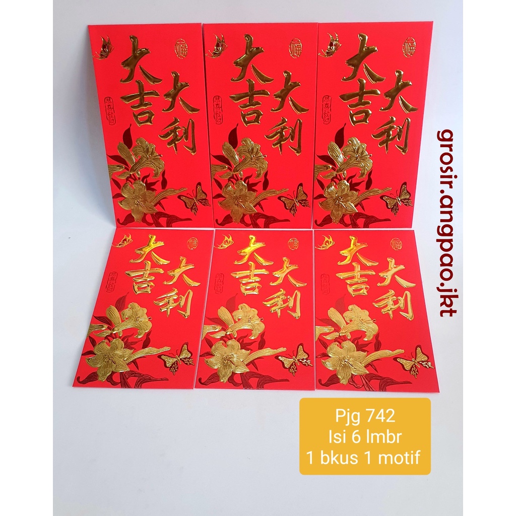 

6pcs Angpao 2023 FU KELINCI Imlek Merah PREMIUM ANGPAO FUK
