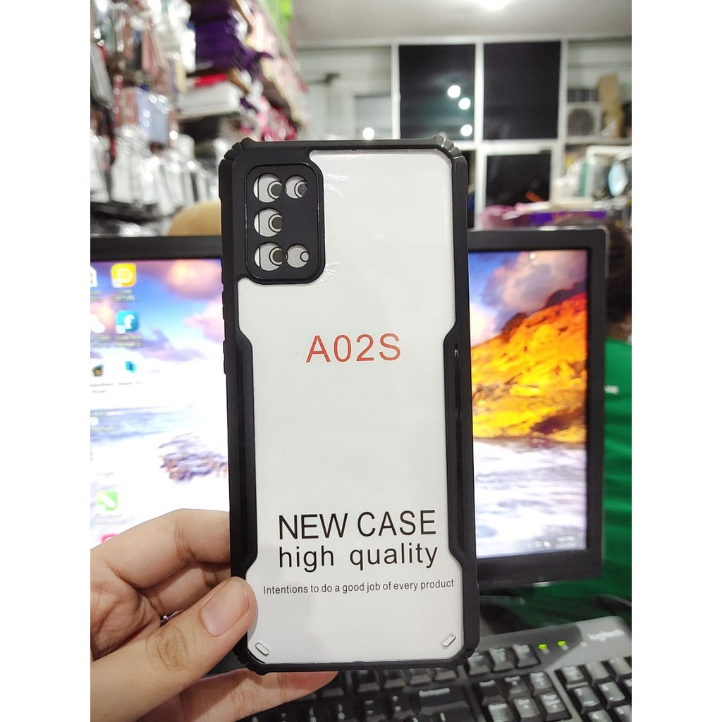 Anti Shocking Samsung A02S A025F 6.5 Inch Hardcase List Hitam Acrylic Case