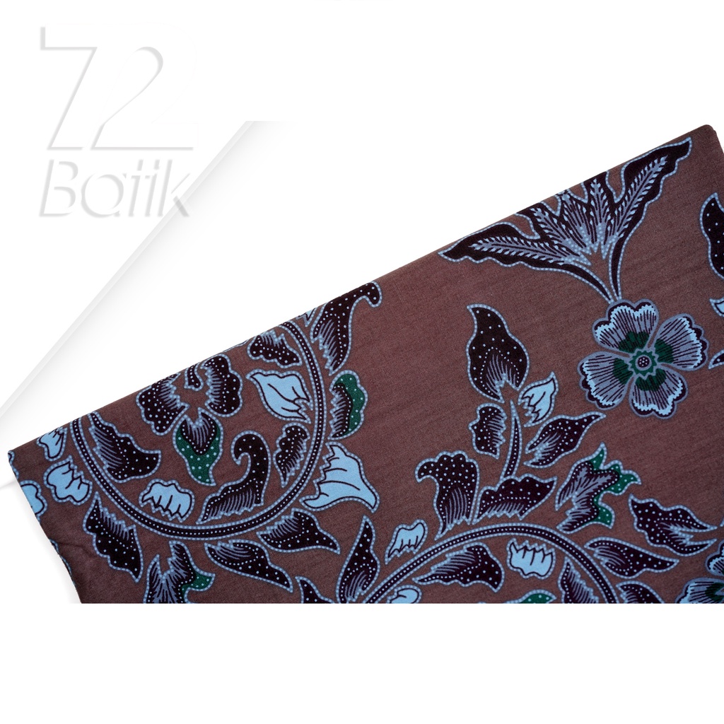 KAIN BATIK PREMIUM Bahan Katun Motif Godong Mlungker Warna Rona Biru 722294 Cap 72 Jarik Jarit Samping Kebat Panjang Batik Katun Modern Premium Bahan Seragam Batik Pernikahan Kantor Keluarga Murah Kamen Jadi Batik Bali Lembaran