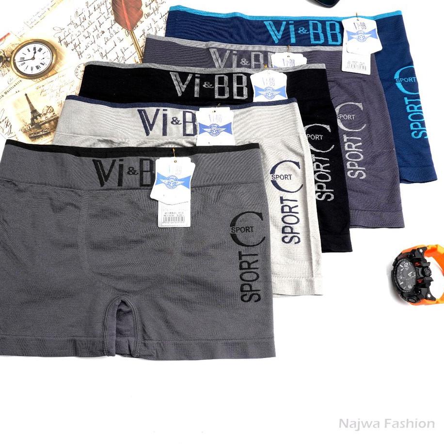Fla⚡H ⚡ale 7.7 Boxer Pria Polos VI-BB kualitas Import Adem tidak bikin gatal | Cd Pria Boxer produck