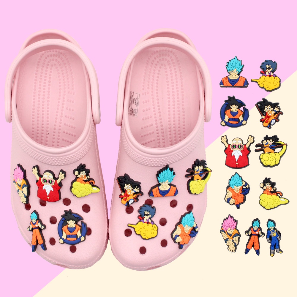 Jibbitz Kartun anime Jepang dragon ball Crocs Pin Shoes charms decorate Lubang Sepatu accessories sandal Gesper