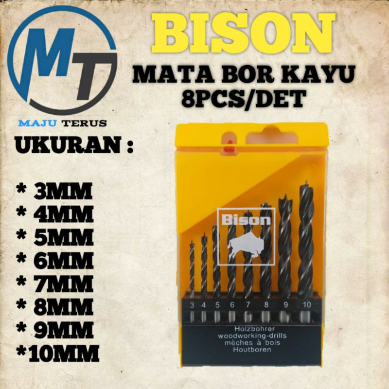 Mata Bor Kayu 8 Pcs Bison - Mata Bor kayu - Mata bor kayu set - Mata Bor