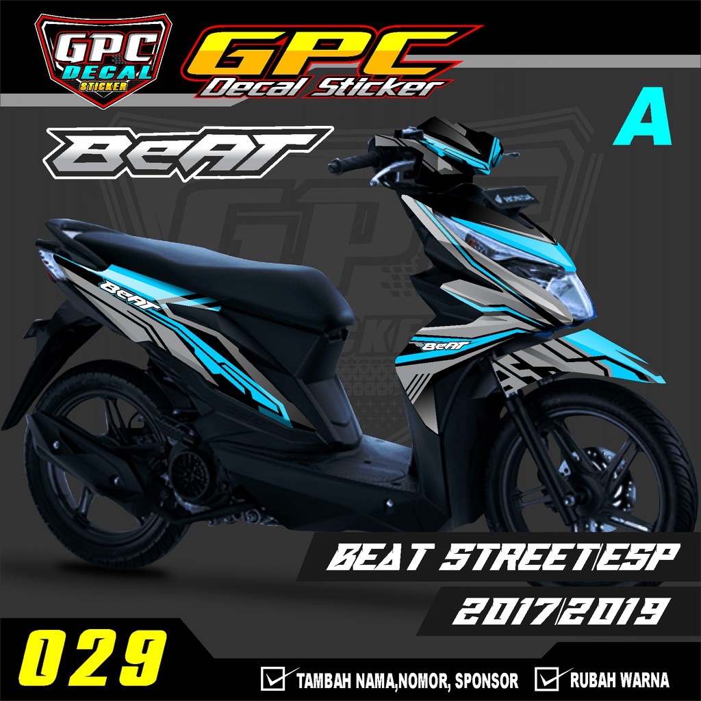 Decal Sticker Honda Beat Street Fullbody 2017 2019 Dekal Beat Esp Cw Iss 029 Shopee Indonesia