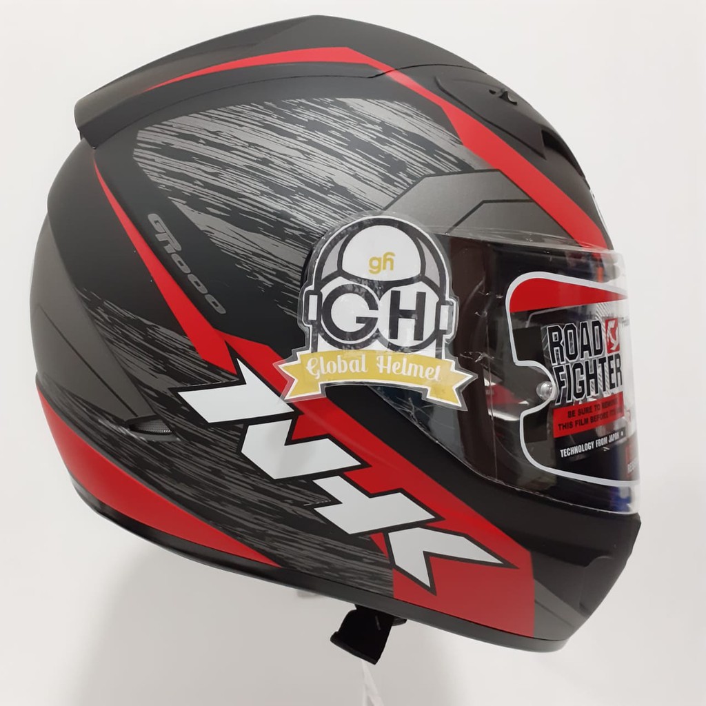 HELM NHK GP1000 FULL FACE MOTIF AXION BLACK DOFF RED