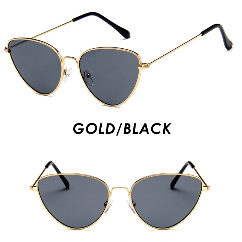 (YUZHU) Bayar di Tempat INS Fashion Retro Mata Kucing Kacamata Hitam Wanita/Pria Sunglasses Women/Men