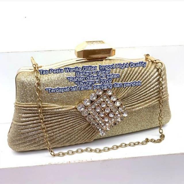 Tas Pesta Wanita Glitter  Import Hight Quality