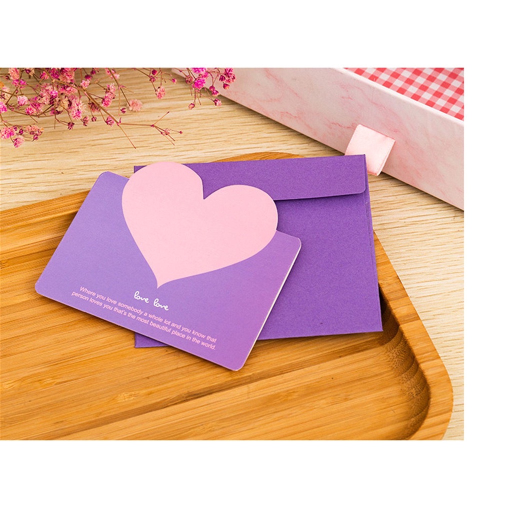 Kartu Ucapan Terima Kasih TOP Gift Heart Wedding Greeting Card