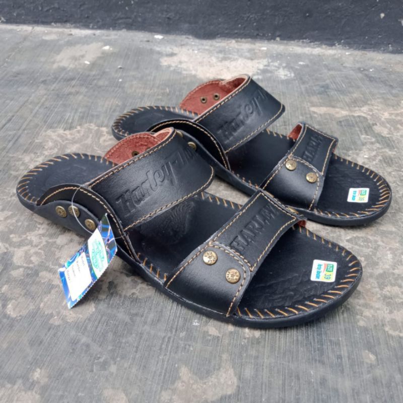 Sandal Casual Pria Jaminan Kulit Sapi Asli Termurah