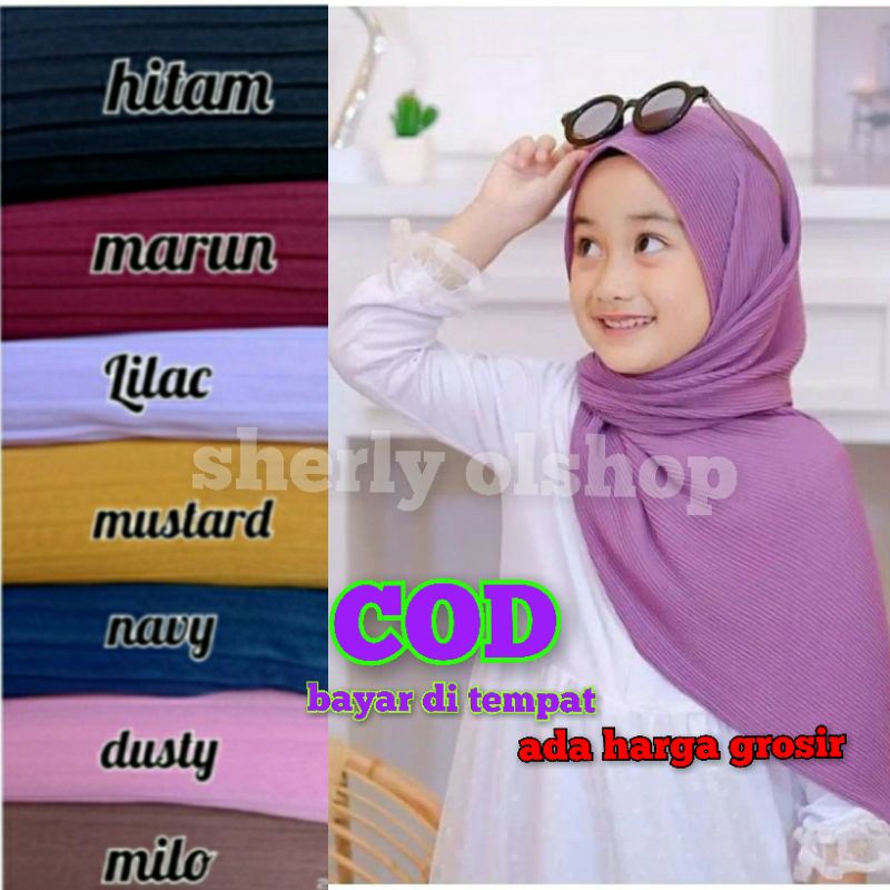 PASHMINA PLISKET ANAK/KERUDUNG PASHMINA ANAK VIRAL