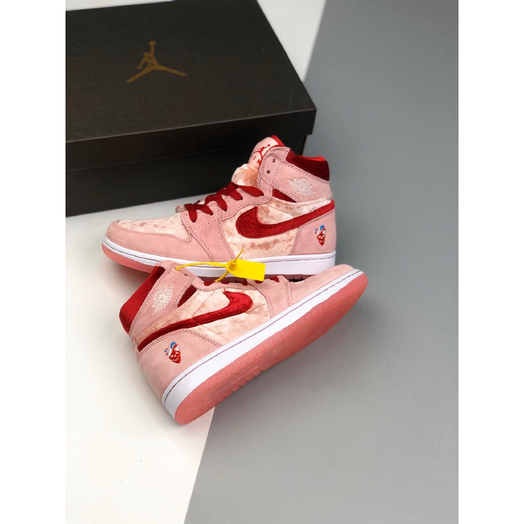 pink velvet jordans
