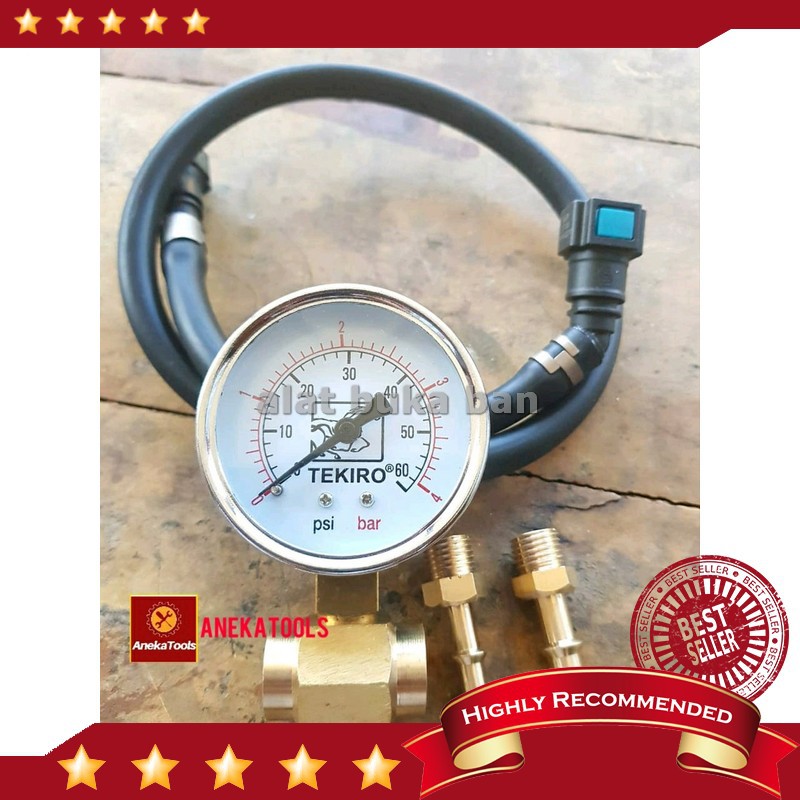 fuelpump tester alat  pengukur tekanan bensin sepeda motor universal