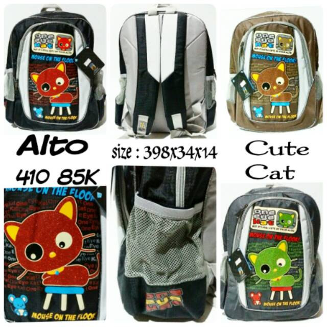 Tas tansel anak karaktet cute cat alto 41085K tas sekolah anak punggung terbaru dan termurah