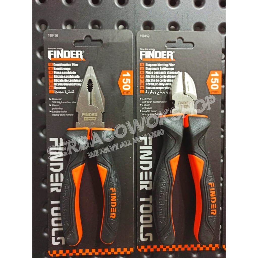 Finder Paket Tang Kombinasi-Potong-Lancip 6 Inch High Carbon Steel Heavy Duty Termurah Berkualitas