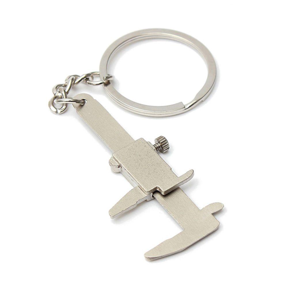 Agustinina Keyring Novelty Silver Slide Penggaris Aksesoris Perhiasan Bergerak