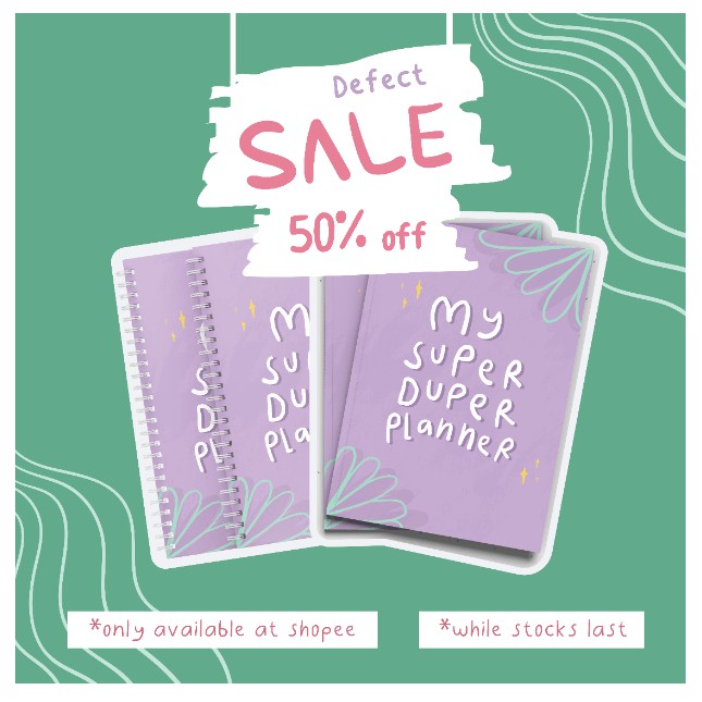 

Super Duper Planner Defect SALE - Planner Notebook Kalender Tahunan Journaling