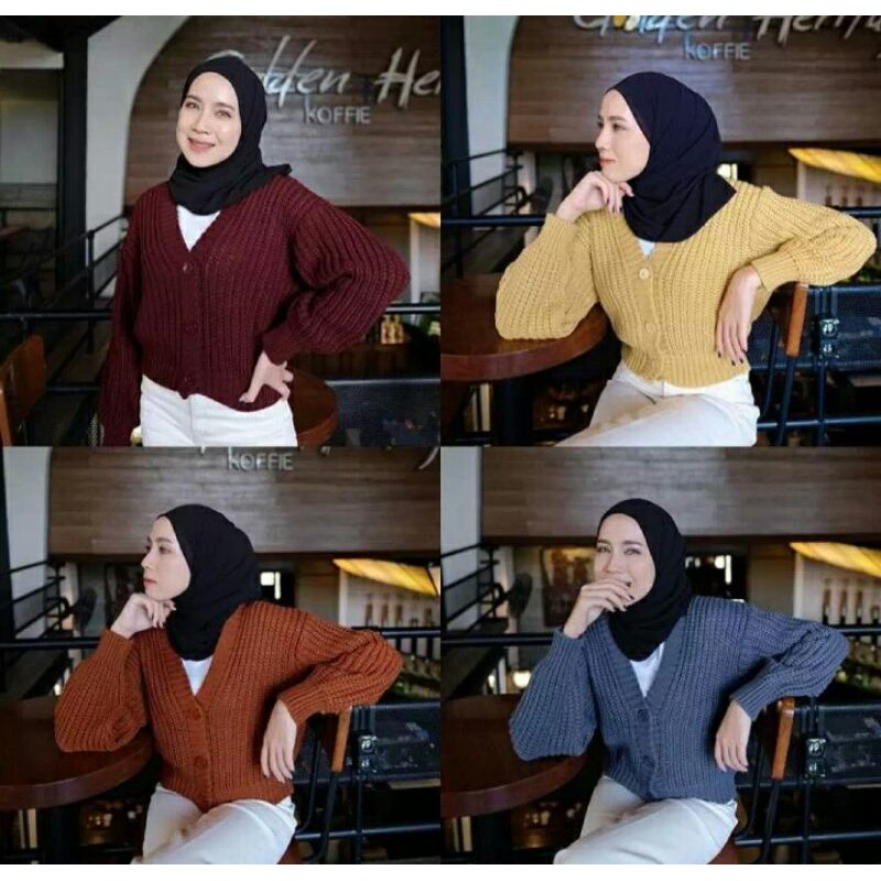 Cardigan Crop Rajut Korea