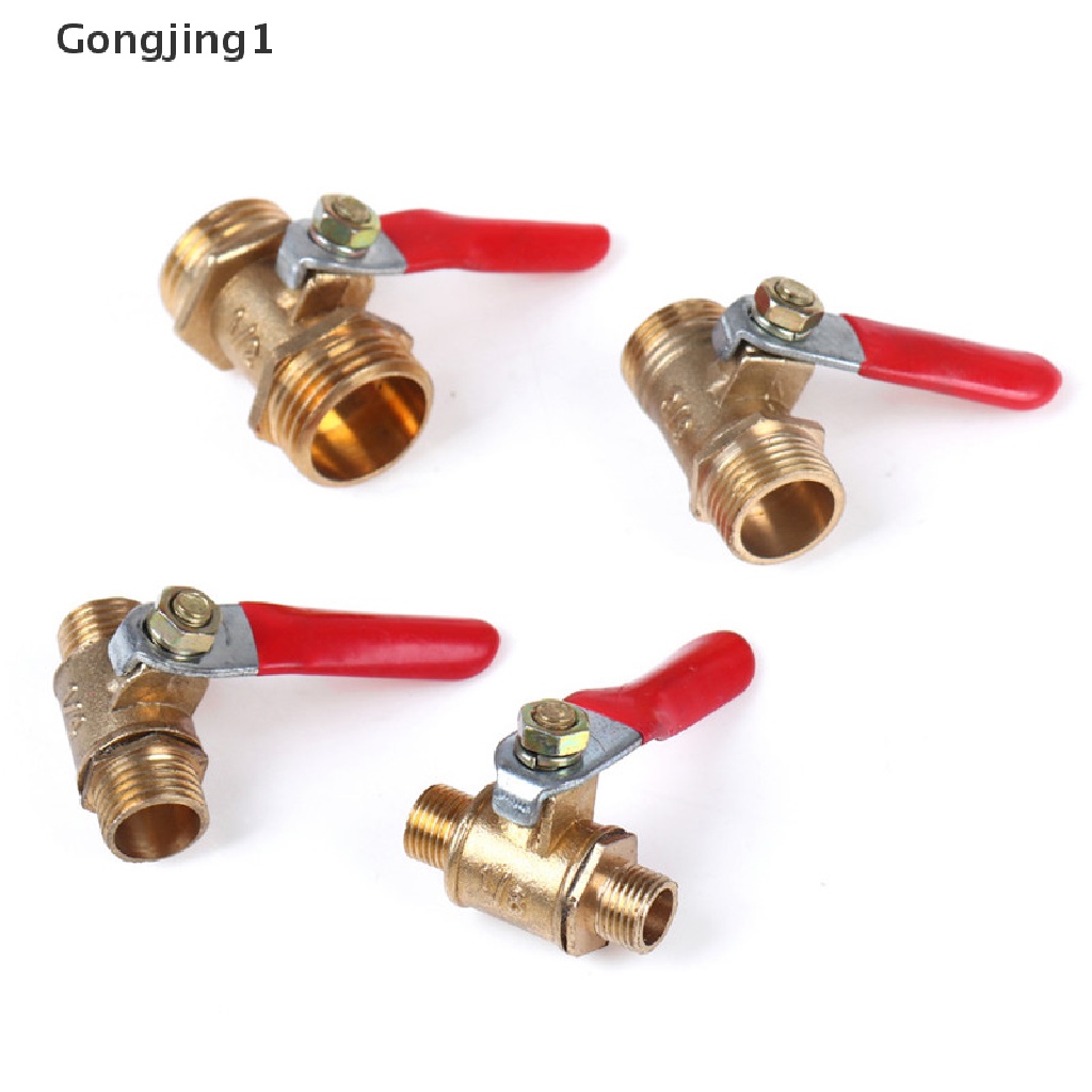 Gongjing1 Katup Bola Kuningan 1 / 8 &quot;1 / 4&quot; 3 / 8 &quot;1 / 2&quot; Male Ke Male BSP Dengan Gagang