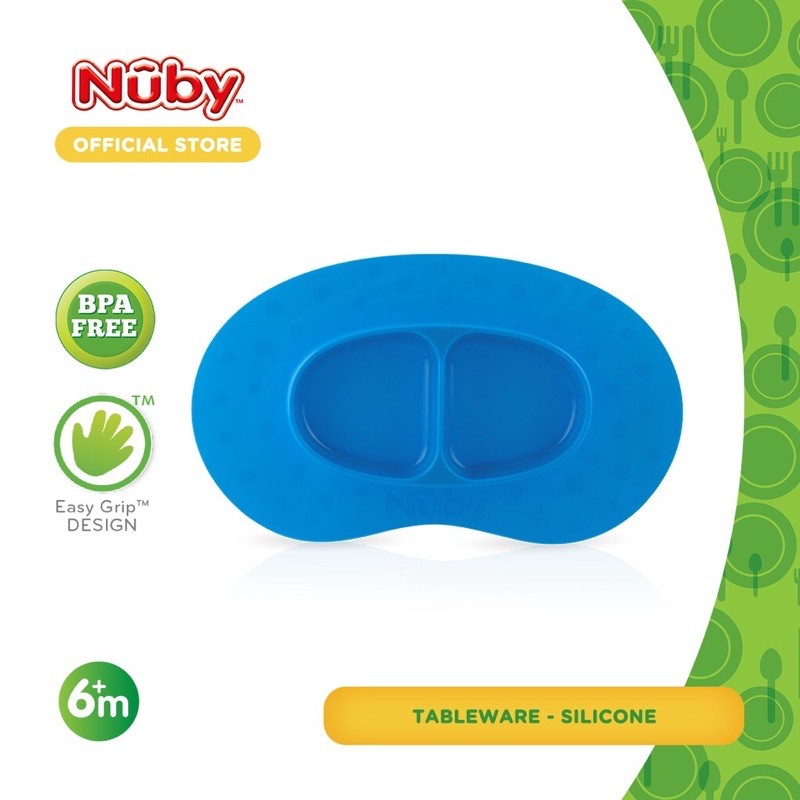 Nuby sure grip mat section - piring makan silikon