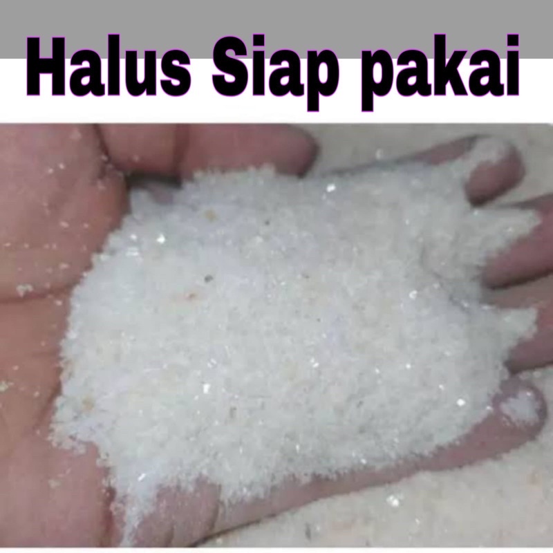 Pasir silika putih halus dan kasar coklat import 1 kg siap pakai