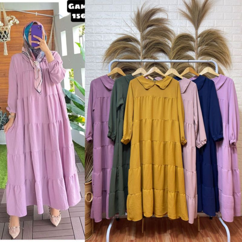 Gamis Crinkle Terlaris / Gamis Umpak Terlaris / Midi Dress Terlaris / Midi Dress Umpak Terlaris / Tu