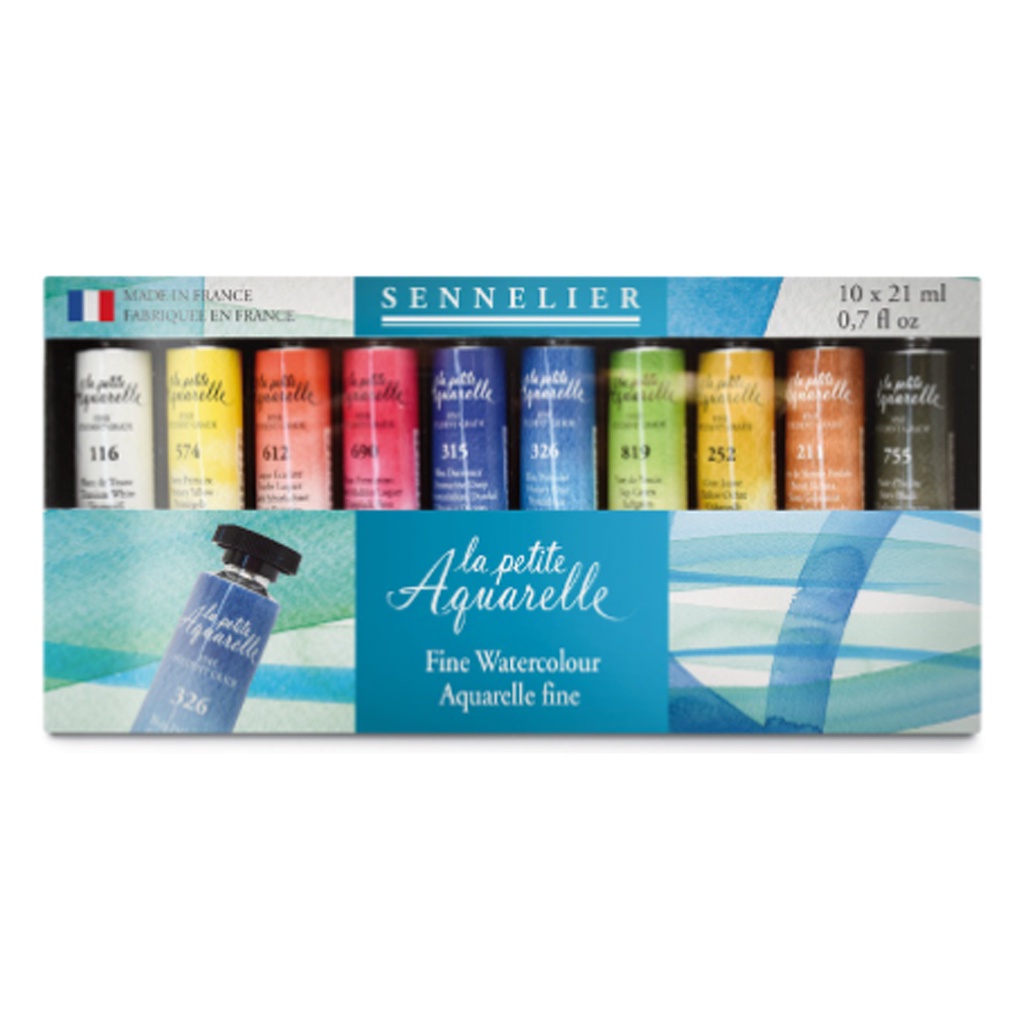 Sennelier - La Petite Aquarelle Watercolor Paint Set (10x21ml Tube)