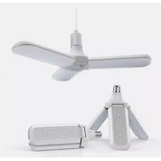 Lampu bohlam lipat mini model daun LED E27 4blade 28watt / 3blade 45watt 6500k folding fan mini Blade Murah terang