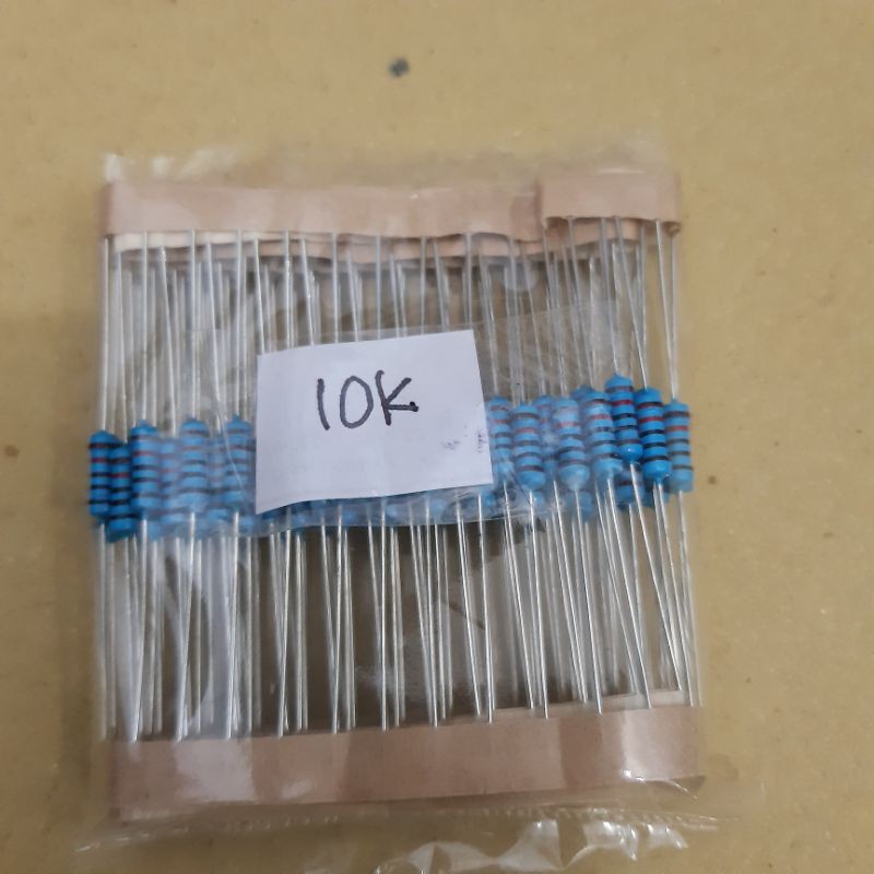 Resistor 10K 1/2W metal film taiwan 100biji