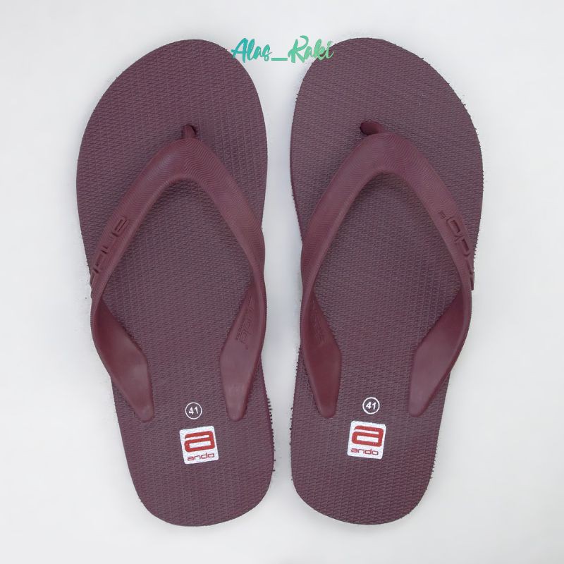 Sandal Ando Hawai Pria ORIGINAL - Maroon/SandalJepitPria/AndoOriginal