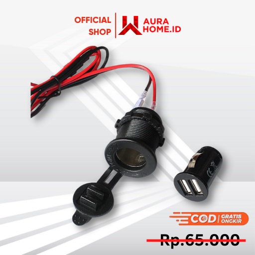 Dual USB Port Charging 12-24 V for Motorcycle / Charger Motor Usb Charger Beat Nmax Aerox Honda Base