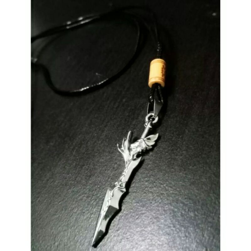 [COD]Kalung pria tali import/Kalung bandul pedang sword+ring/kalung pria terlaris /kalung terbaru