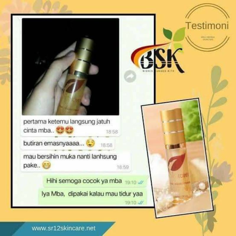 SR12 GOLD SERUM / SERUM ANTIAGING KULIT KENCANG CERAH &amp; GLOWING BPOM