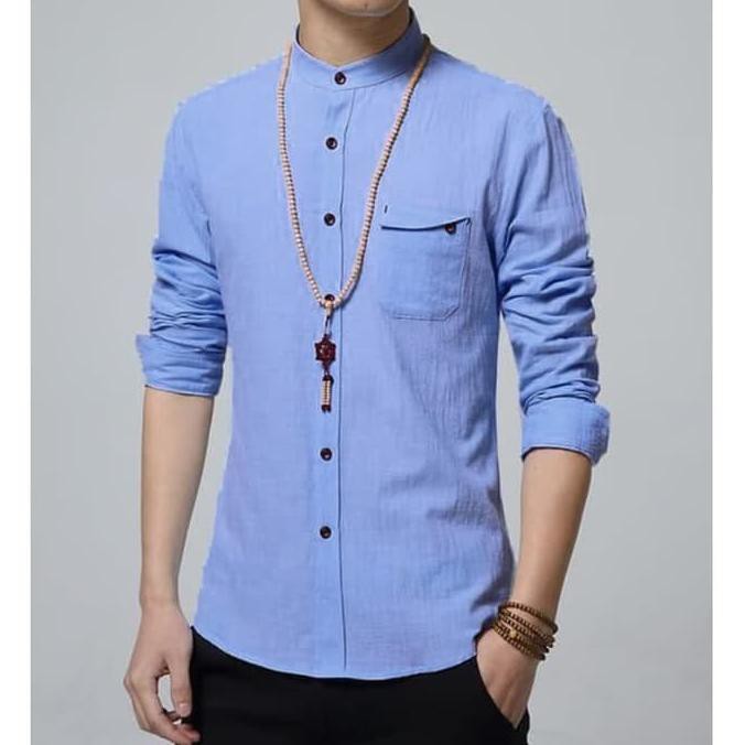 Promo KOKO DUDE BAJU KOKO LENGAN PANJANG GROSIR TANAH ABANG LEBARAN - Hitam, XS Diskon