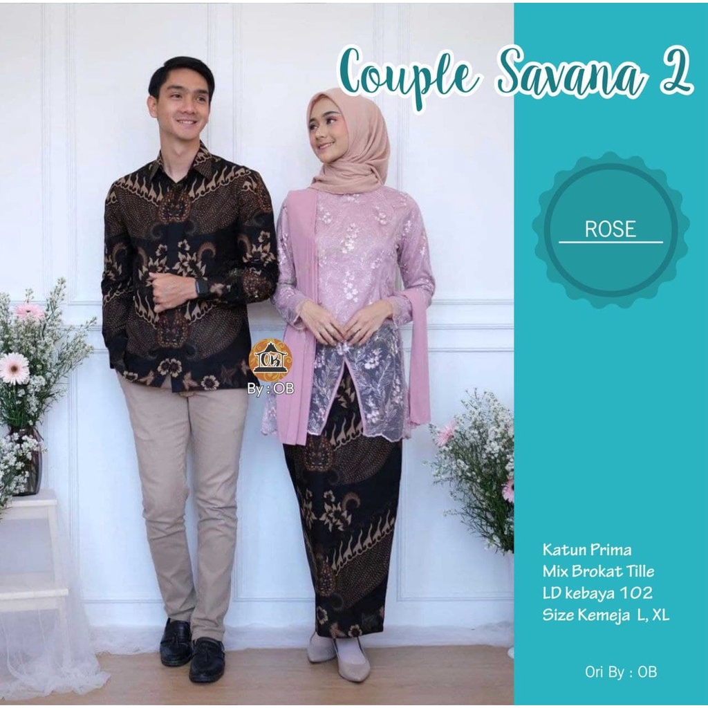 Kebaya Couple Modern Kebaya Tunangan Lamaran Wisuda WIDBATIK - Kebaya Couple Modern, Kebaya Tunangan Lamaran, Kebaya Wisuda, Kebaya Kondangan, Batik Couple